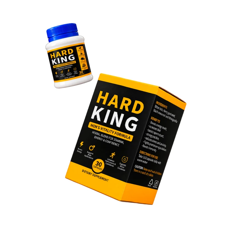 Hard King — capsule bottle and box together